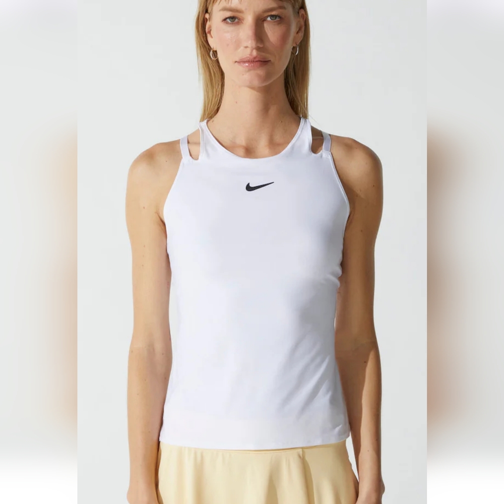 Nike Court Dri-FIT Advantage Tank Novelty 6M White Small Strappy Tennis Running
